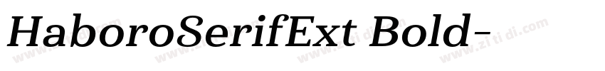HaboroSerifExt Bold字体转换